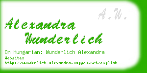 alexandra wunderlich business card